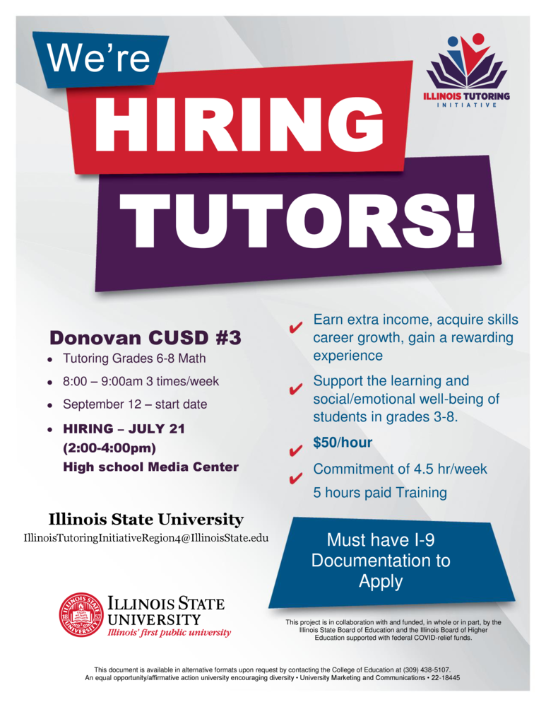 hiring tutor flyer