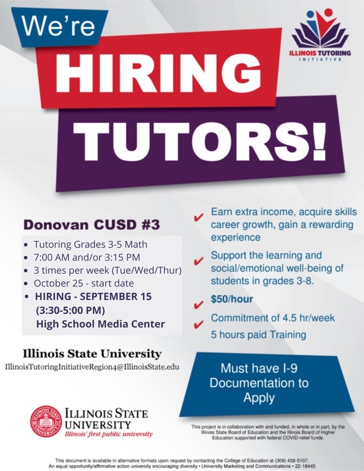 tutoring hiring event