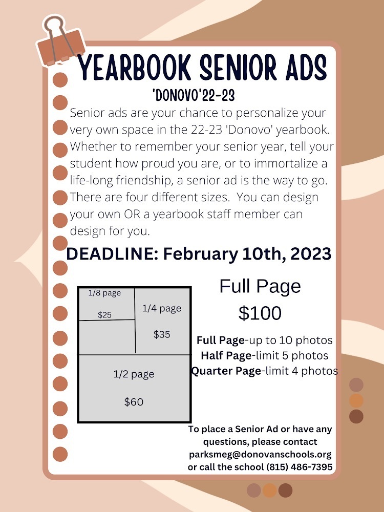 senior yearbook ads